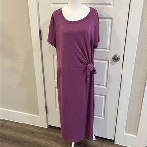 Cato Faux Wrap Casual Purple Women's Dress - Size XL
